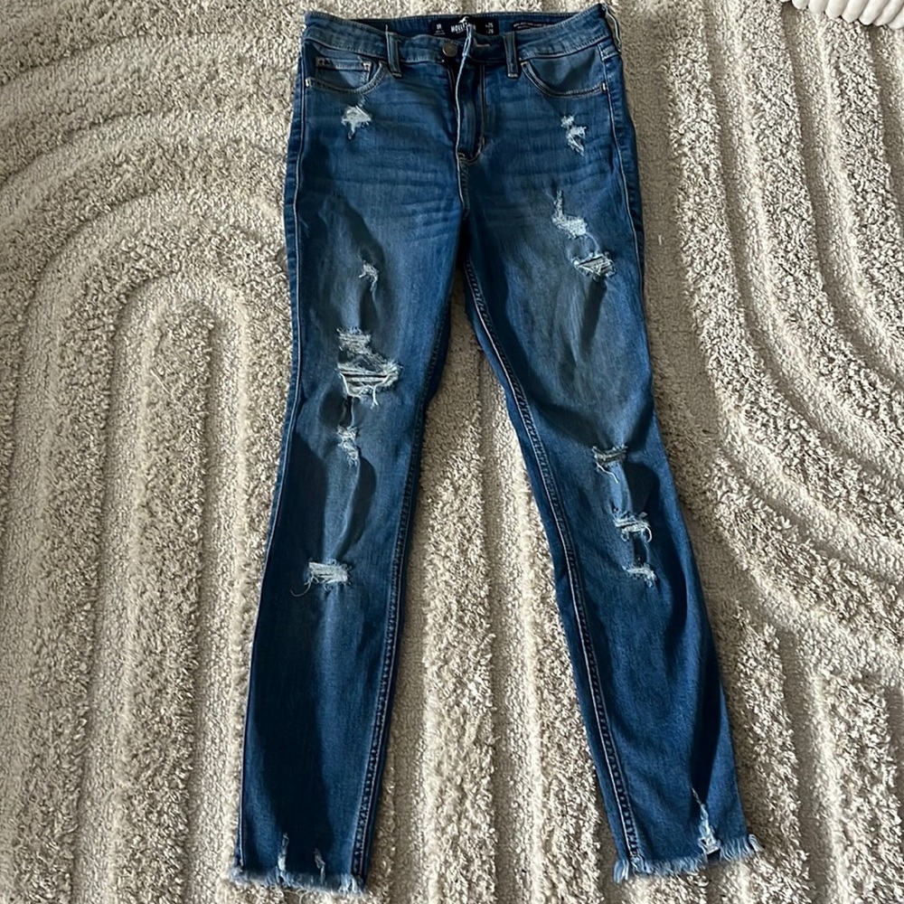 Holister High-rise crop super skinny jeans